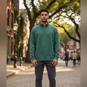 POLO by Ralph Lauren XXL green quarter zip pullover